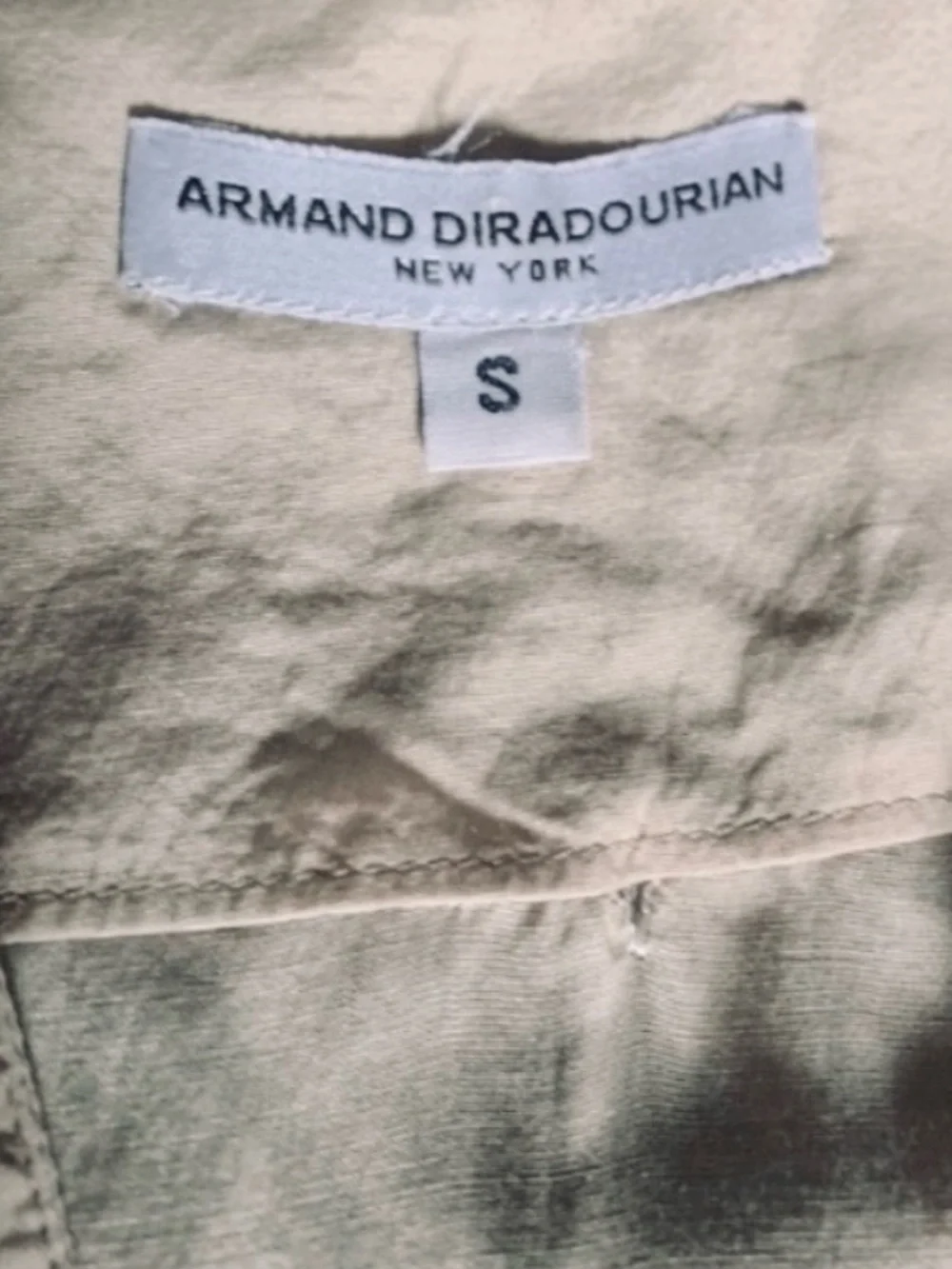 Armand Diradourian Silk Beaded Top with White Embroidery - Picture 7 of 10